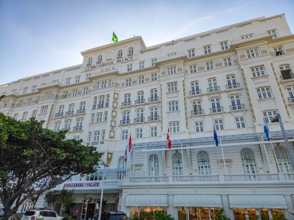 Iconic white facade of Belmond Copacabana Palace, a historic luxury hotel in Rio de Janeiro ©Stephanie Dosch | theViatrix Luxury Travel