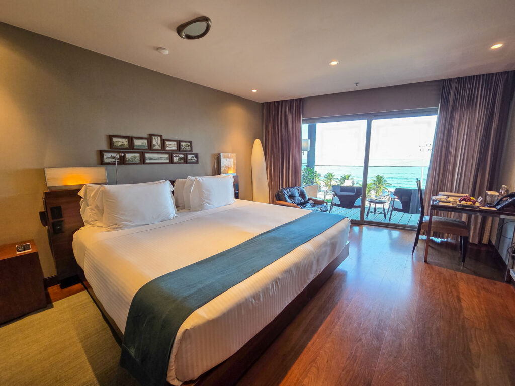 Deluxe Ocean Front Room with balcony and beach views at Hotel Fasano, a Rio de Janeiro luxury hotel ©Stephanie Dosch | theViatrix Luxury Travel
